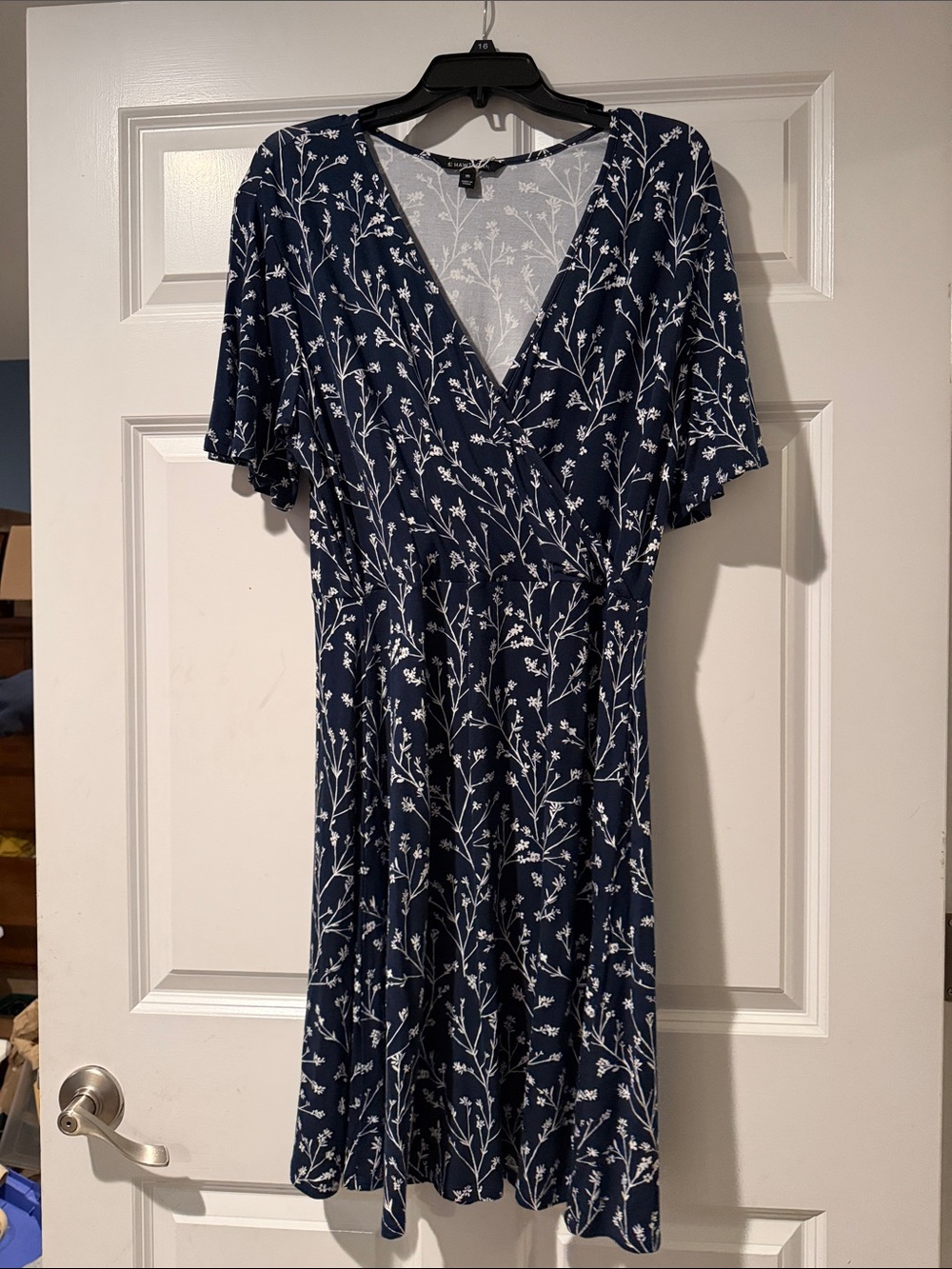 41 Hawthorn Navy Blue Floral Wrap Dress